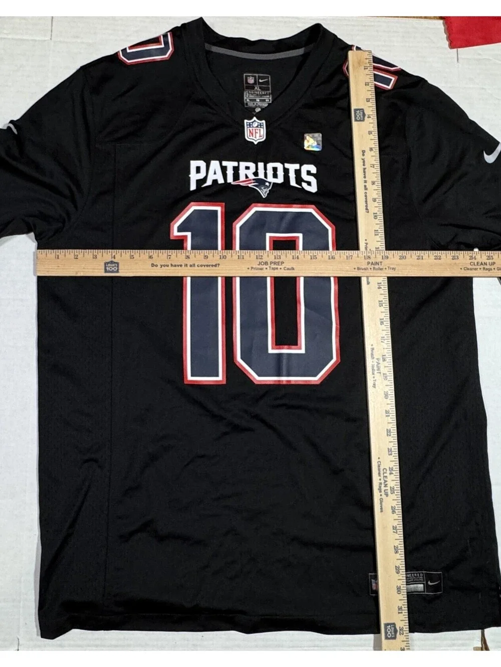 Nike New England Patriots Drake Maye Carbon Black Fashion Jersey Mens XL NEW